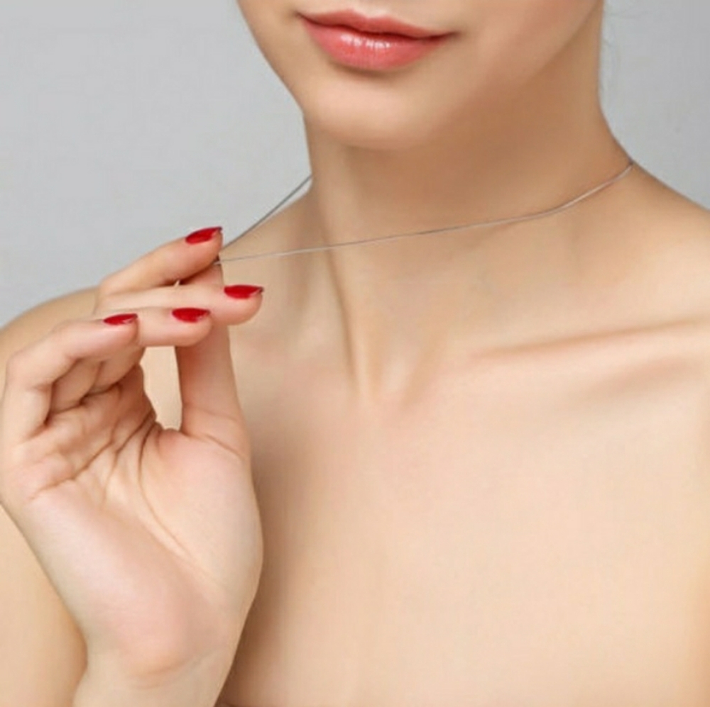 925 Sterling Silver Minimal Snake Rope Necklace